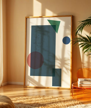 Abstract Geometric Composition with Overlapping Shapes - Mi tienda