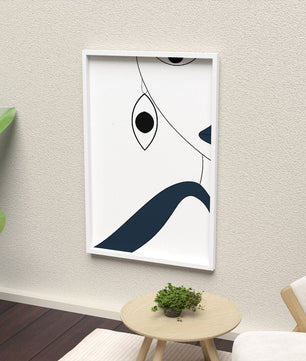 Abstract Minimalist Art with Geometric Shapes and Earring Detail - Mi tienda