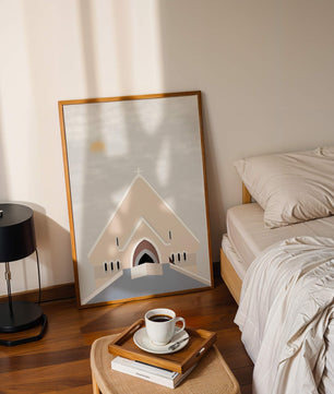 Minimalist Church Architecture with Soft Sunrise - Mi tienda
