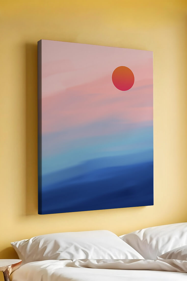 Sunset Over Ocean with Colorful Sky