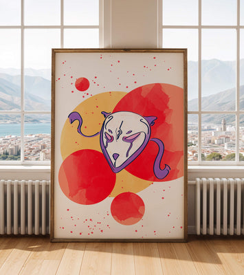 Abstract Mask with Artistic Colorful Background