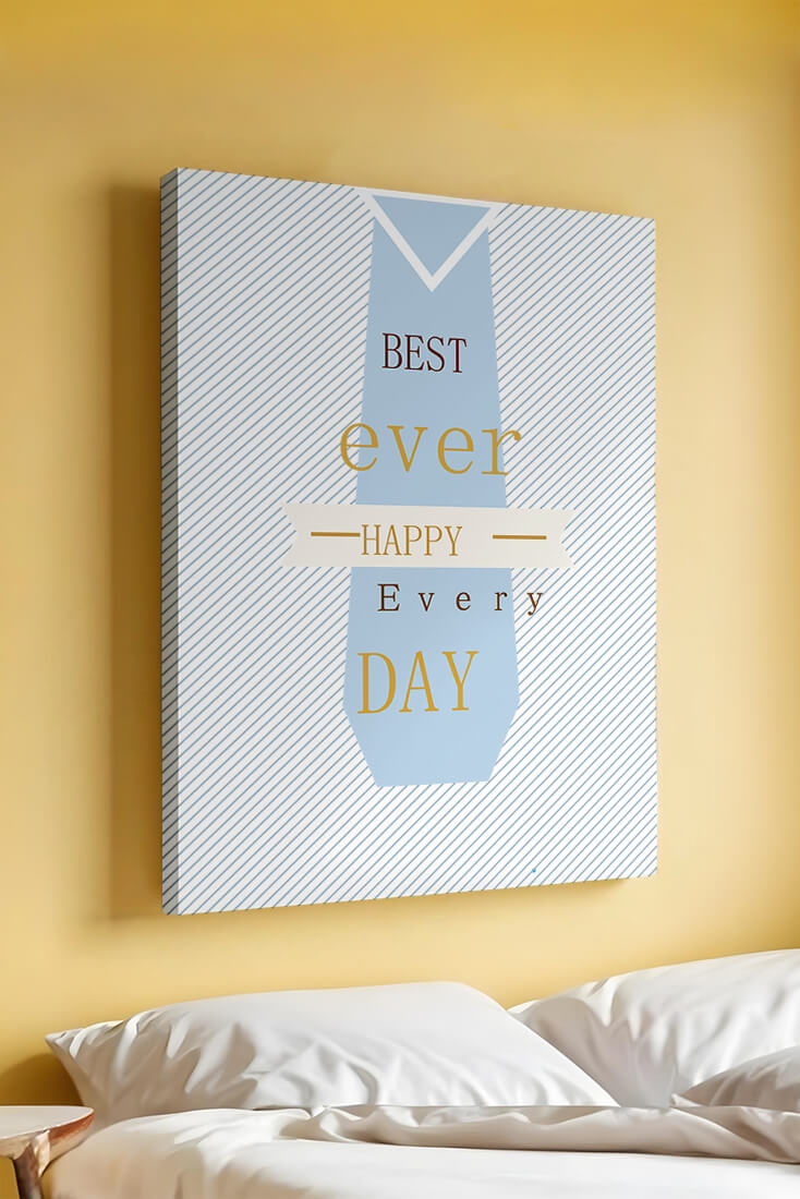 Inspirational message with tie design for special occasions