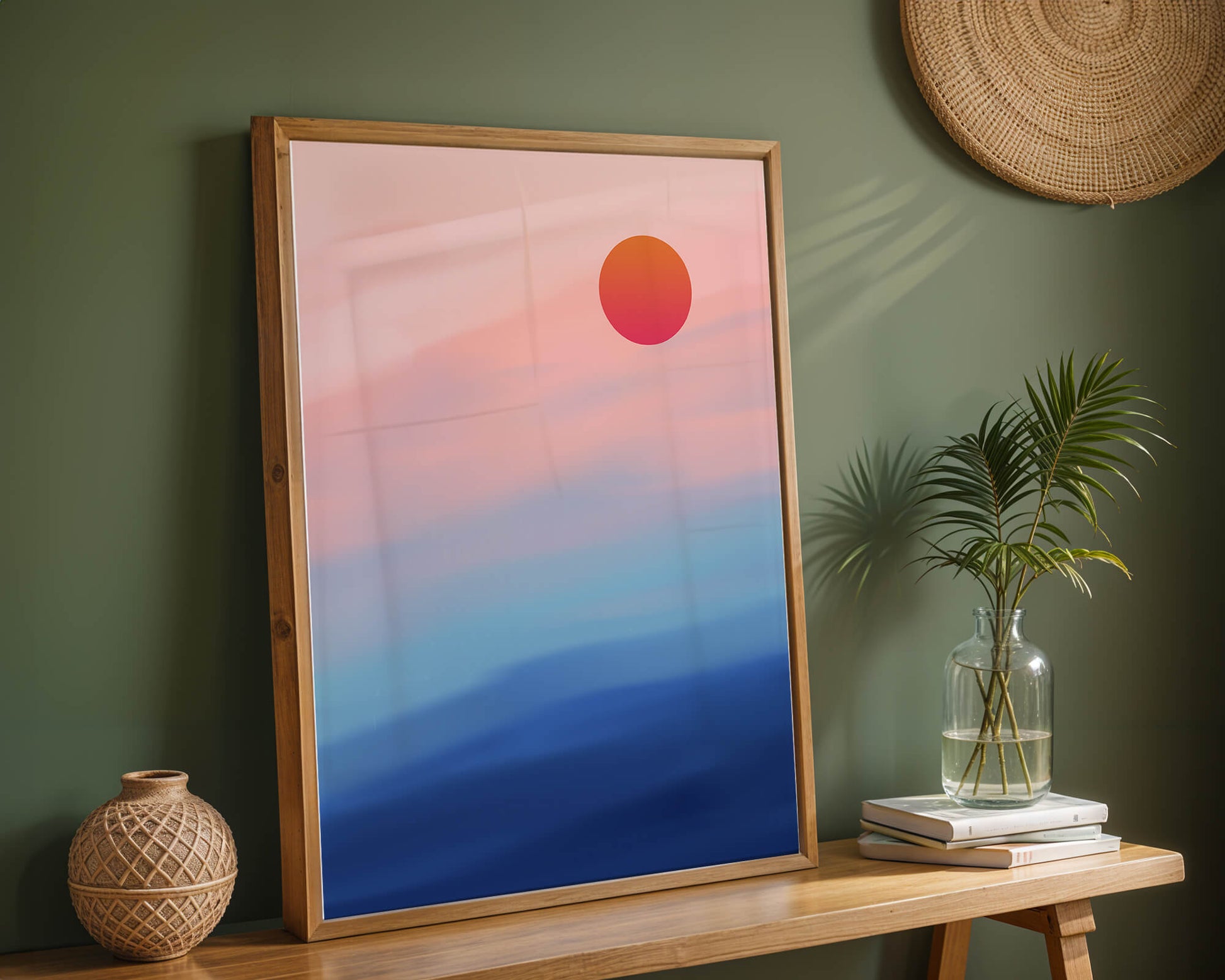 Sunset Over Ocean with Colorful Sky