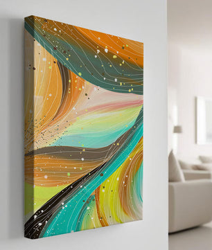 Abstract swirl of vibrant colors with dynamic lines