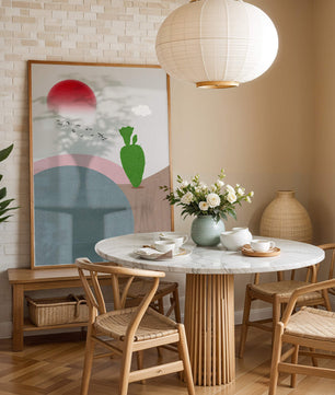 Abstract Landscape with Sun and Cactus - Mi tienda