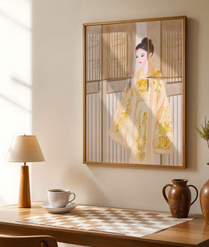 Traditional Chinese attire with gold embroidery and elegant design