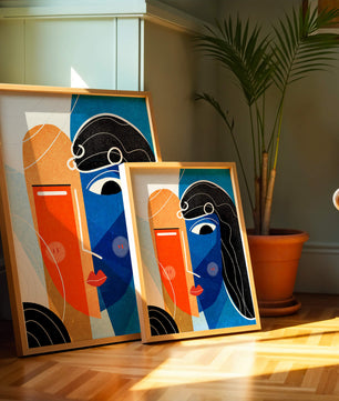 Abstract Expressionist Portrait with Bold Colors - Mi tienda