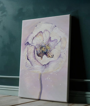 Elegant watercolor flower illustration with delicate pastel tones