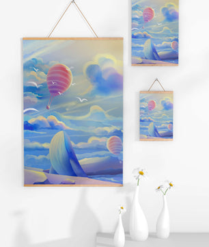 Majestic Whale and Hot Air Balloon in a Dreamy Sky - Mi tienda