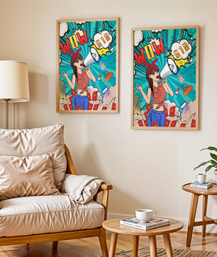 Vibrant Pop Art Style Shopping Experience with Retro Influences