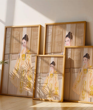 Traditional Chinese attire with gold embroidery and elegant design