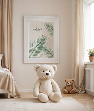 Elegant Green Palm Leaves on Textured Background - Mi tienda