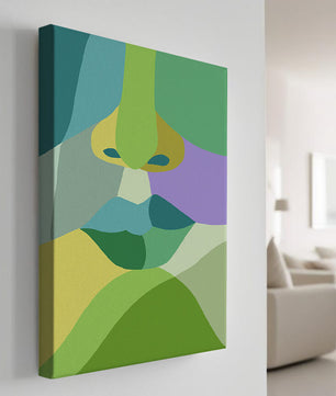 Formas geométricas abstractas y coloridas en diseño de arte moderno