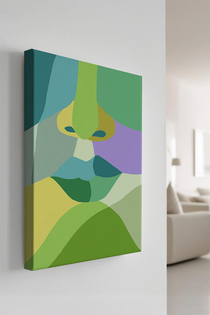 Formas geométricas abstractas y coloridas en diseño de arte moderno