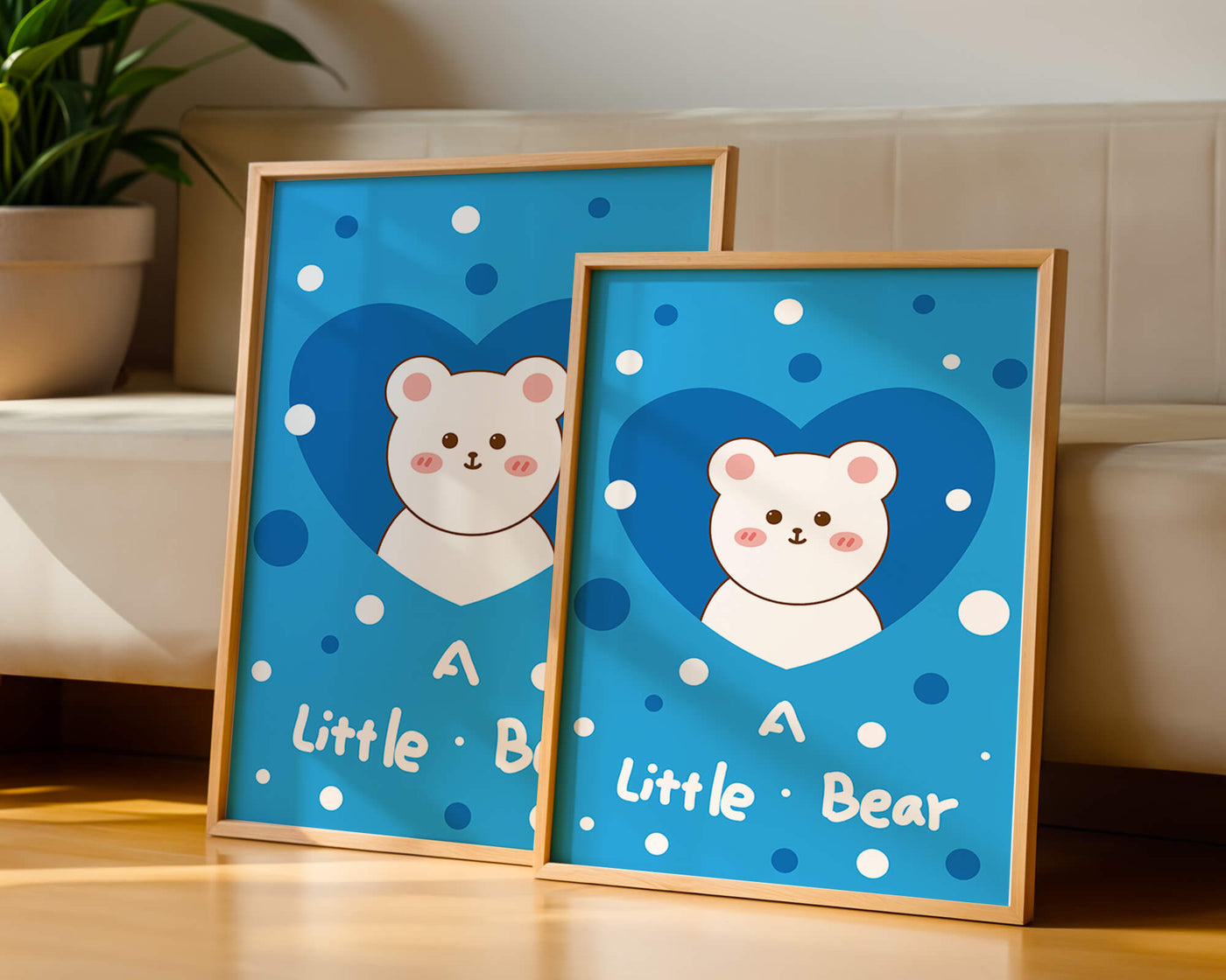 Adorable children's room decor featuring a cute bear design