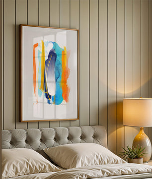 Abstract Watercolor Art with Vibrant Colors and Gold Accents - Mi tienda