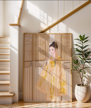Traditional Chinese attire with gold embroidery and elegant design