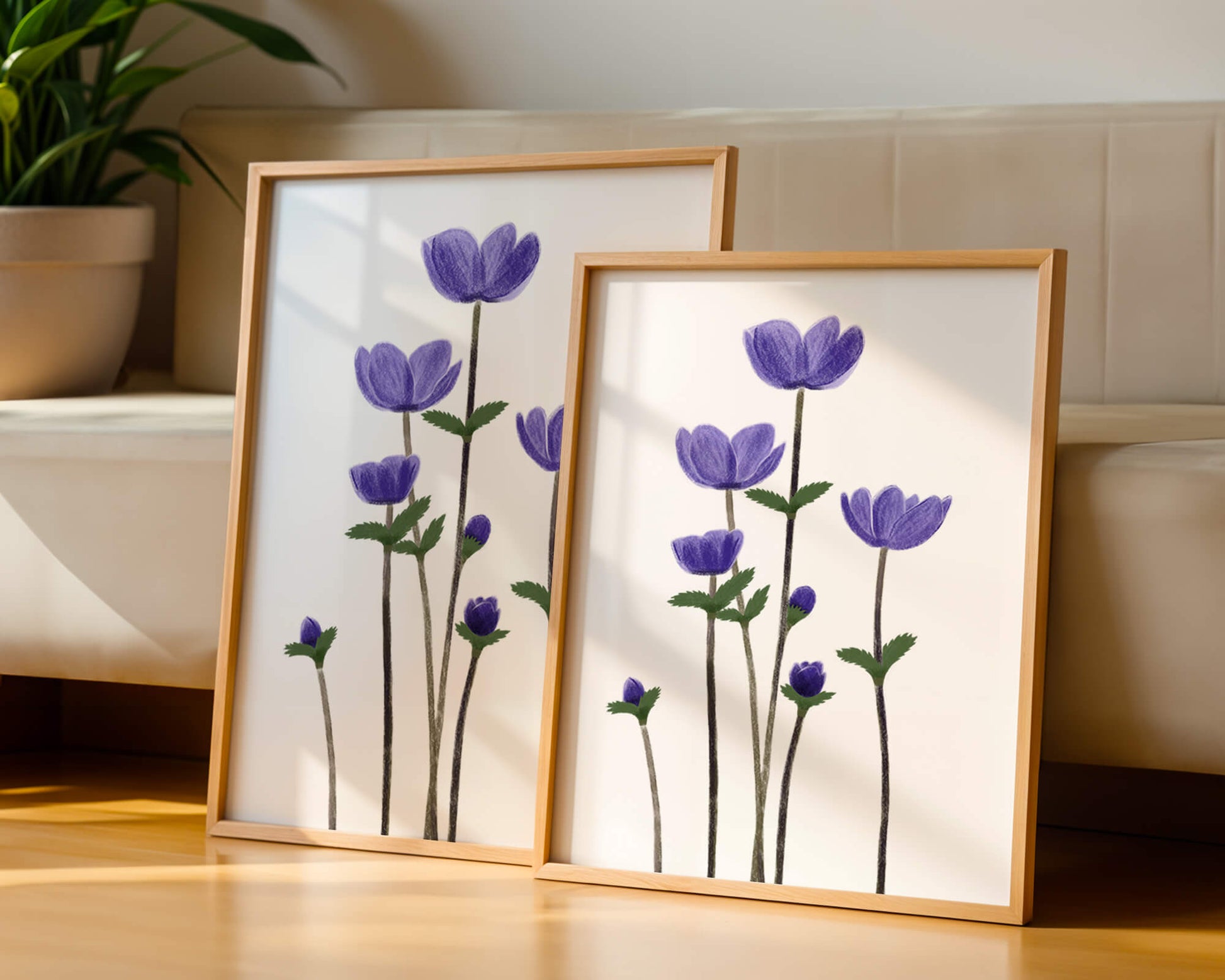 Flores púrpuras elegantes en un fondo oscuro