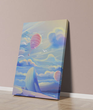 Majestic Whale and Hot Air Balloon in a Dreamy Sky - Mi tienda
