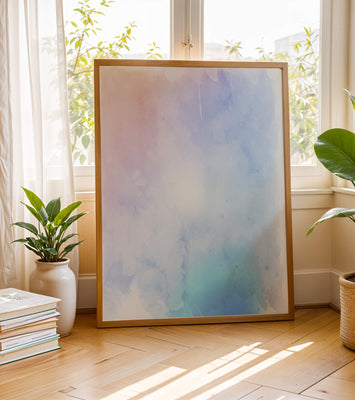 Gentle watercolor pastel gradient with soft texture and flow