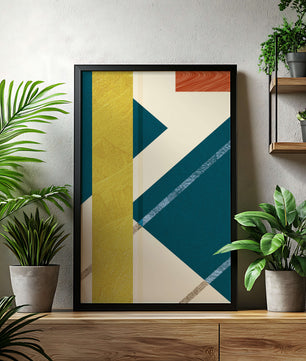 Zeitgenössische abstrakte geometrische Kunst mit lebendigen Farben