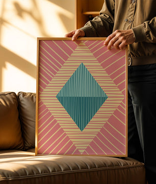 Composition géométrique abstraite avec des couleurs pastel