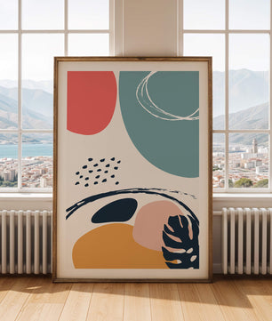 Abstract shapes and colors in modern art design
