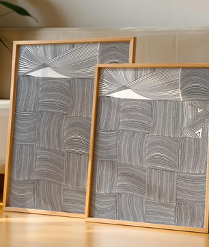 Art géométrique abstrait avec des motifs courbes