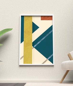 Zeitgenössische abstrakte geometrische Kunst mit lebendigen Farben