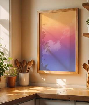 Pastel Sunset Sky with Soft Clouds and Gradient Hues
