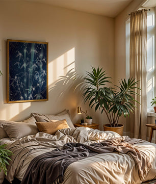 Illustration Of Bamboo With Snowfall In A Night Sky - Mi tienda