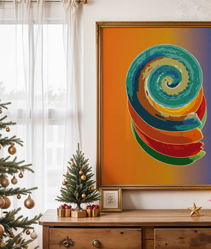 Bunte Spirale abstrakte Kunst mit lebendigem Farbverlauf Hintergrund