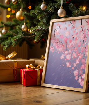 Beautiful cherry blossoms with artistic watercolor effect