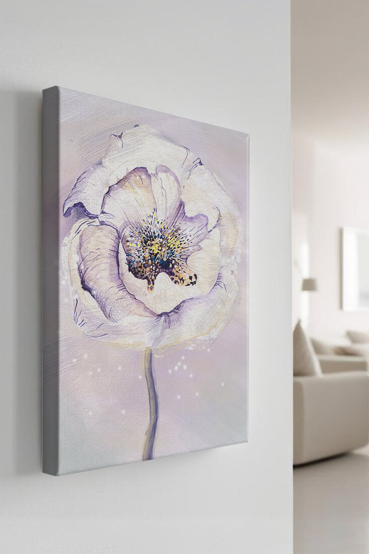 Elegant watercolor flower illustration with delicate pastel tones