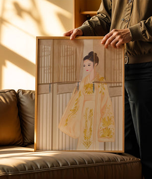 Traditional Chinese attire with gold embroidery and elegant design
