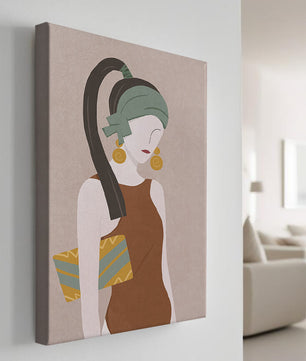 Femme élégante avec accessoires à la mode dans un style art moderne