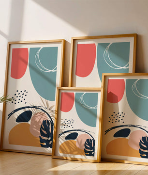 Abstract shapes and colors in modern art design