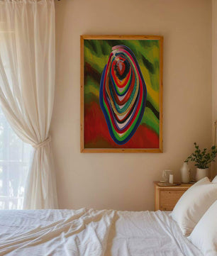 Abstract multicolored swirl with vibrant brush strokes