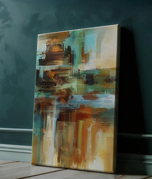 Abstract Colorful Brush Strokes Painting