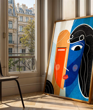 Abstract Expressionist Portrait with Bold Colors - Mi tienda