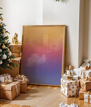 Pastel Sunset Sky with Soft Clouds and Gradient Hues