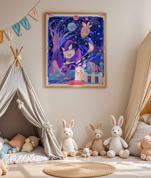 Whimsical zodiac scorpio scene with a magical theme