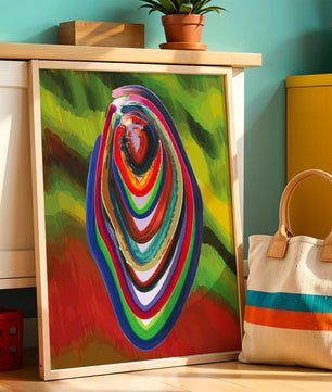 Abstract multicolored swirl with vibrant brush strokes