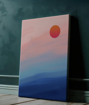 Sunset Over Ocean with Colorful Sky