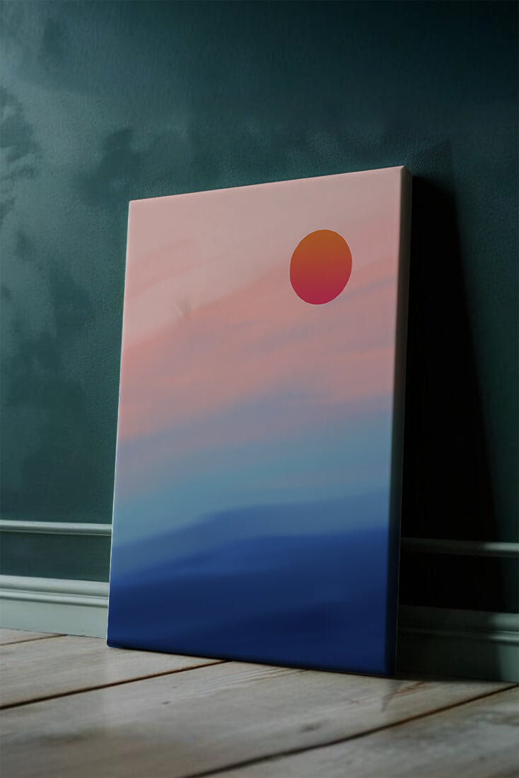 Sunset Over Ocean with Colorful Sky