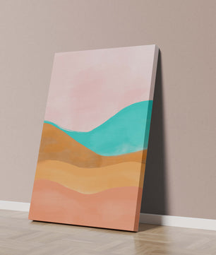 Abstract Landscape with Soft Colors and Flowing Hills