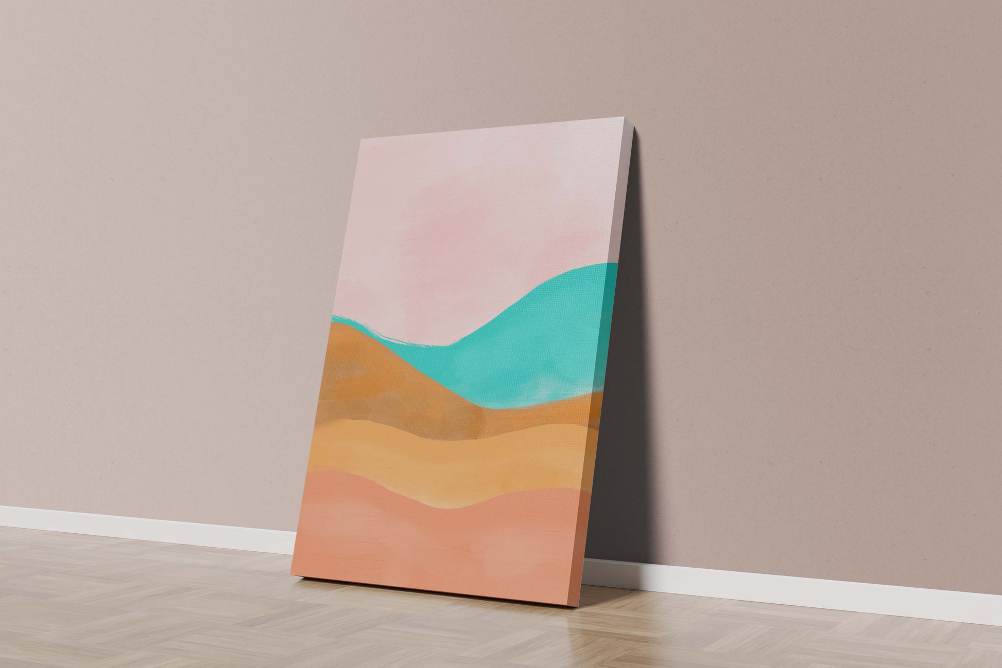 Abstract Landscape with Soft Colors and Flowing Hills
