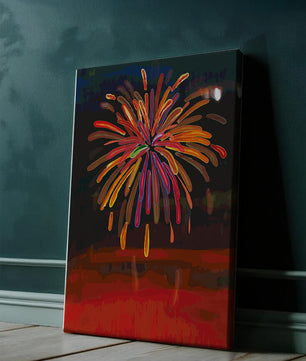 Feu d'artifice vibrant avec des éclats colorés