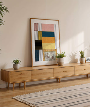 Geometric Abstract Art with Textured Blocks and Gold Accents - Mi tienda
