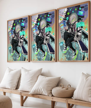 Conception de personnage numérique futuriste dans un décor spatial de science-fiction